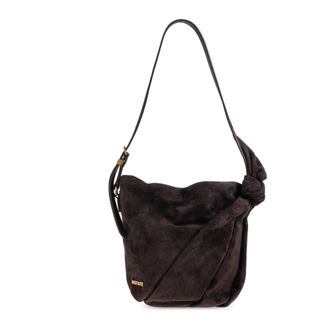 Rotate ROTATE Birger Christensen, Shoulder Bags, female, Brown, Size: ONE SIZE Suede Shoulder Bag