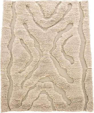 VE DESIGN Handgewebter Design Teppich Trondheim aus 100% Wolle