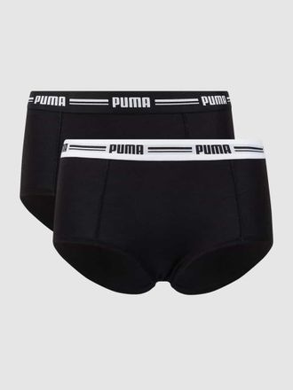 Puma Panty mit Stretch-Anteil im 2er-Pack in Black, Größe XL