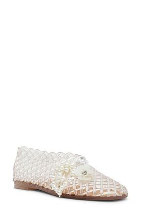 Steve Madden Grove Charm Jelly Flats in Clear at Nordstrom, Size 11
