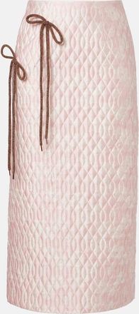 Simone Rocha Floral quilted pencil skirt