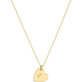 Set & Stones Sophia Heart Initial Necklace in Gold /L at Nordstrom