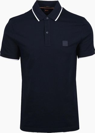 HUGO BOSS Mens Boss Orange PASSERTIP POLO DARK BLUE - Navy - Size: 38