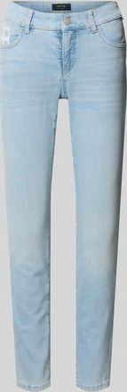 Marc Cain Slim Fit Jeans mit Stitching in Hellblau Melange, Gr&ouml;&szlig;e 38