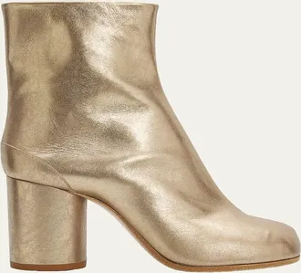 Maison Margiela 80mm Tabi Metallic Leather Split-Toe Ankle Boots