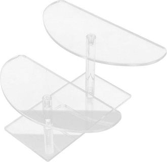 OEM Expositor Transparente De Dos Niveles De Acr&iacute;lico, Acr&iacute;lico Resistente Con Superficie Lisa, Multifuncional Para Cosm&eacute;ticos, Perfumes Y Figuritas