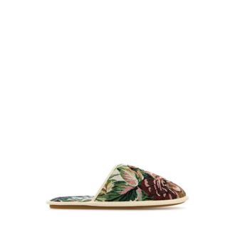 Valentino Garavani Slippers, male, Multicolor, Size: 8 1/2 US Printed Fabric Ta Chambre Slippers