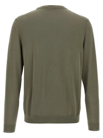 Zanone Cotton Crew-Neck Sweater - Green