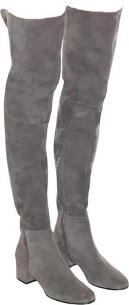 Generic Womens Classic Round Toe Over The Knee Boots Side Zipper Square Heel Long Boots Shoes