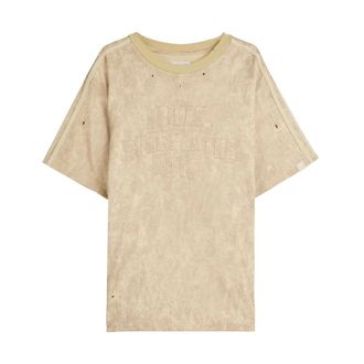 adidas Adi 006 T-Shirt - Dames - Sportshirts - Beige - M - Katoen - Fitness