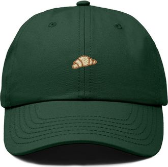 Dalix Croissant Dad Cap in Dark Green at Nordstrom