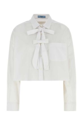 Prada Womens White Poplin Shirt Cotton - Size EU 36 (Womens)