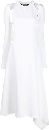 Jacquemus La robe Tontu cut-out dress - women - Viscose/Polyamide/Cotton - 42 - White
