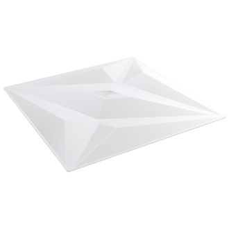 vidaXL Paneles De Pared 12 Pcs Blanco Estrella 50 X 50 Cm Espuma Xps Vidaxl
