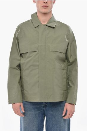 K-Way Cotton Utility Jacket with Hidden Button Closure size L