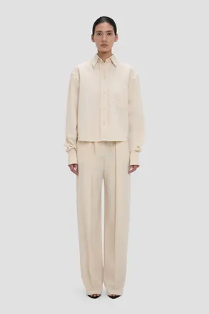 Victoria Beckham Ellys Shirt In Alabaster 10