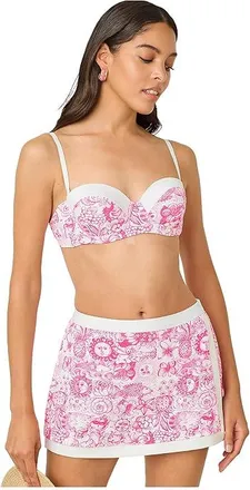 Lilly Pulitzer Leven Top Womens Swimwear Cherry Blossom Pink Lil Fleur De Lilly : 14, Spandex/Polyester/Nylon
