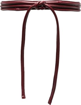 Furling Cherry Red Leather Belt