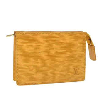 Louis Vuitton Pre-owned Leather pouches - Dames - Pre-owned - Geel - Maat: ONE Size Leer