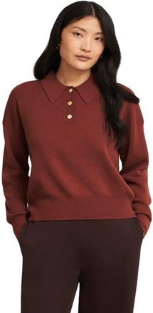 Hobbs London Connie Polo Sweater in Cinnamon Brown at Nordstrom, Size Medium