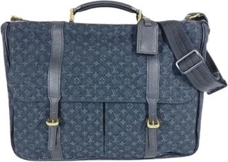 Louis Vuitton Pre-owned Cross Body Bags, female, Blue, Size: ONE SIZE Pre-owned Canvas Crossbody Bag