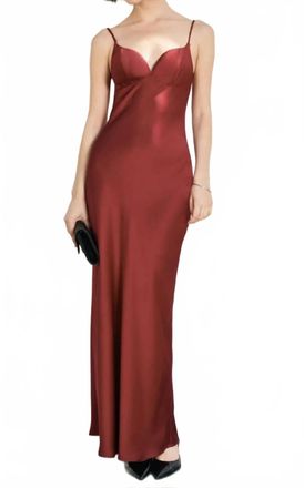 Dress Forum Satin Maxi Dress In Red