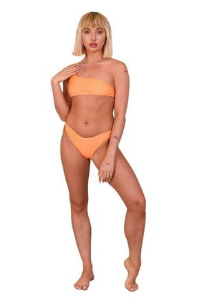 OOSC Tangerine Squeeze V-Cut Bikini Bottoms in Orange at Nordstrom, Size Medium