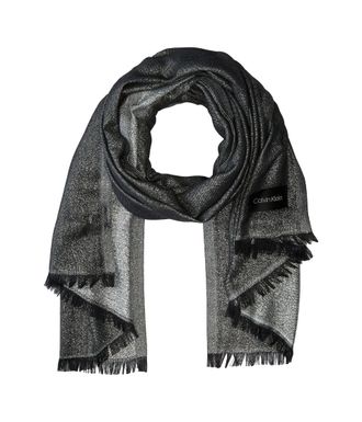 Calvin Klein Womens Lightweight Wrap Scarf Pashmina Shawl, Grey, One Size