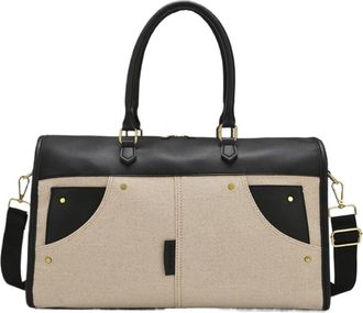 Generic Compatible For Women Travel Duffel Bag Business Handbag Dry Wet Seperate Vintage Luggage Crossbody Pack Large Capacity(Black)