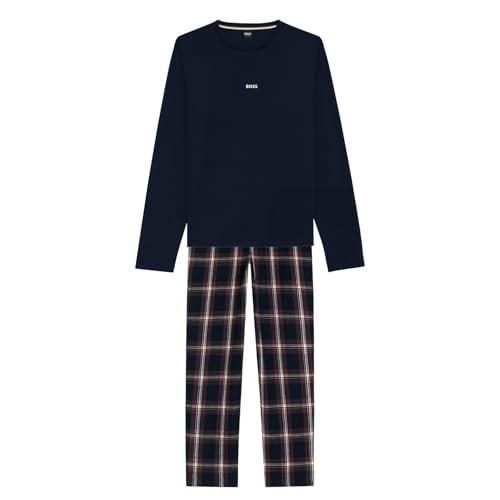 Chemise De Nuit Homme Hugo Boss à Manches Longues - Taille M (IT 50) - 100% Coton - Carreaux Multicolore