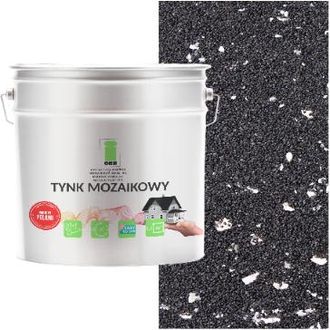OEM Enlucido De Mosaico De Resina Con Mica Negro Clase 1 Resistente A Las Heladas 7 Kg