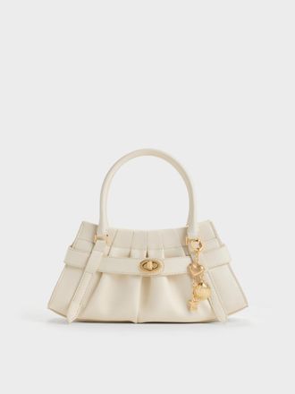 Charles & Keith Isolde Belted Ruched Crossbody Bag