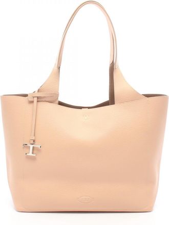 Tod's Pink Leather Handbag Tote Bag (Pre-Owned)