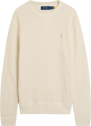 Polo Ralph Lauren Waffle-knit Wool-blend Jumper - Cream - Xxl