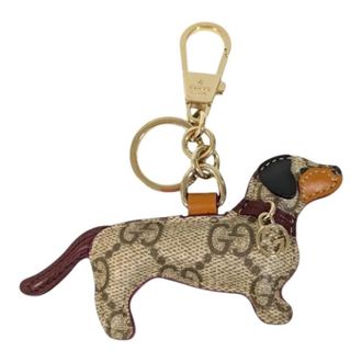 Gucci Vintage Accessories, unisex, Brown, ONE SIZE, Pre-owned Fabric Key-holder