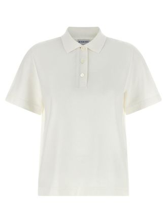 Burberry White Logo Polo