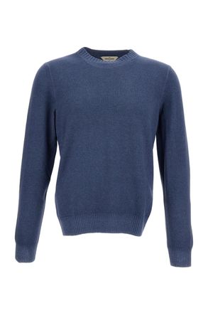 Gran Sasso Light Blue Wool-Blend Crewneck Sweater
