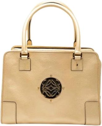 Loewe Pre-owned Handbag - Dames - Vintage Handtas - Geel - ONE Size - Leer - Vintage