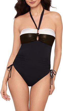 Magic Suit By Miraclesuit Block Party Anya One-Piece Swimsuit in Black at Nordstrom, Size 16
