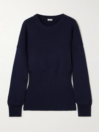 Loewe Pullover In Lana A Coste - Blu