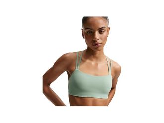 Nike Dri-FIT Zenvy Strappy Light Support Padded Sports Bra Womens Bra Steam/White : XL (US 16-18), Polyester/Spandex