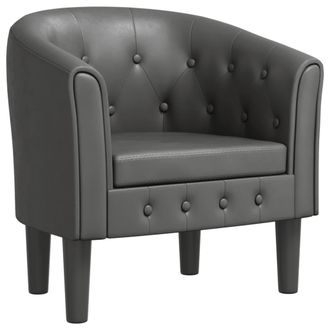 vidaXL Vidaxl - Sill&oacute;n Cuero Sint&eacute;tico Gris