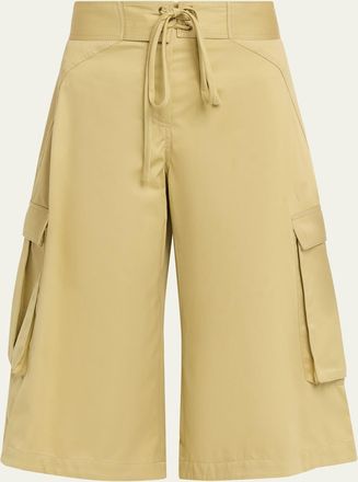 Rosie Assoulin Laced Cotton Cargo Surf Shorts