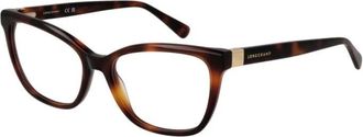 Longchamp Accessoires, Dames, Bruin, ONE Size, Klassiek Rechthoekig Optisch Montuur