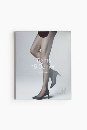 H&M Strumpfhose 15 Denier - Dunkelbraun