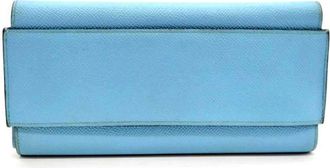 Hermès Celeste Light Blue Epsom Leather Coin Purse/Coin Case (Pre-Owned)