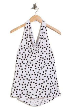 Renee C Polka Dot Halter Top in White/Black at Nordstrom Rack, Size 1X