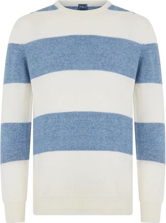 Fedeli Striped Jumper - male - Fedeli - Cashmere Knitwear - Multicolor - 2XL - Knitwear