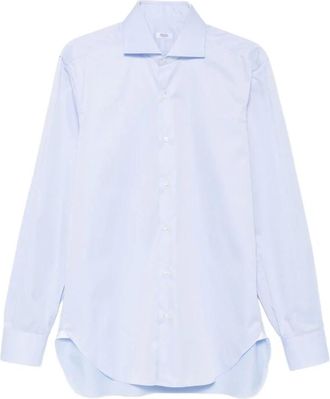 Barba Camisa de botones con cuello italiano - Shirts - Hombre - Azul - 5XL