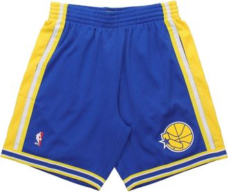 Mitchell & Ness NBA Swingman Shorts Golden State Warriors Road 1995-96 Blue Yellow SMSHGS18230-GSWROYA95